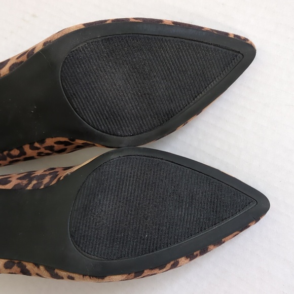 Cato Animal Print Pointed Toe Kitten Heels Black Brown Leopard 9M EUC - Picture 10 of 11
